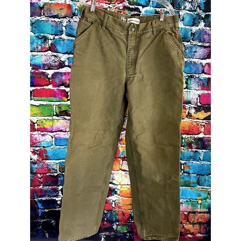 Guide Series Fleece Lined Carpenter Jeans Pants Size 34x34 Workwear